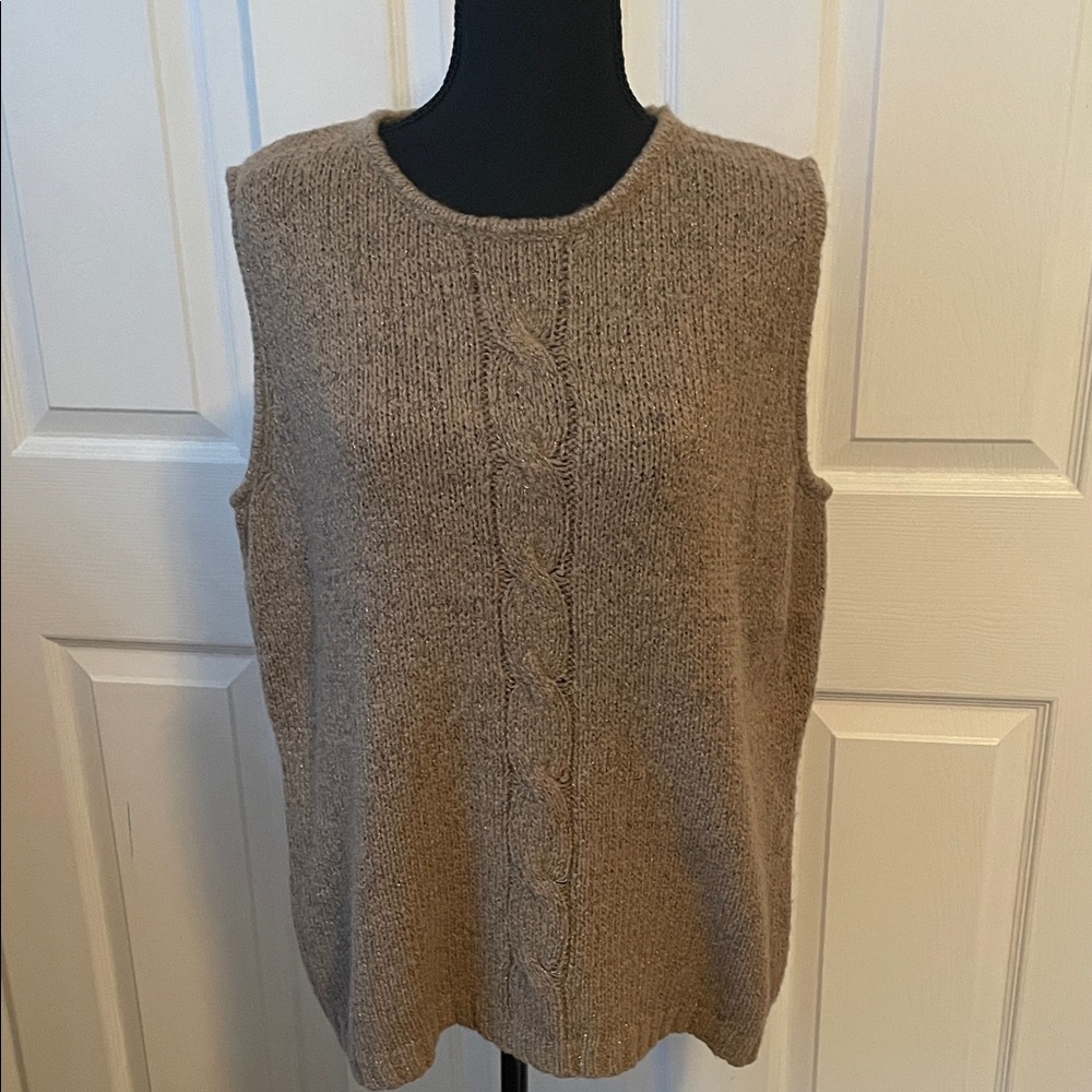 NWT Maggie Menaughton Cable Knit w glitter  Sweater - 1X